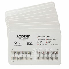 10 Packs Dental Orthodontic Bracket Braces Standard Roth .022 Hooks 3-4-5 AZDENT