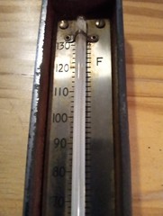 One Moeller Thermometer 30-130°F as pictured Intact Working