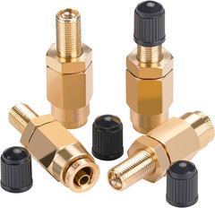 4 PCS 1/4″ Inflation Schrader Valve with Push to Connect for 1/4″ OD Air Line