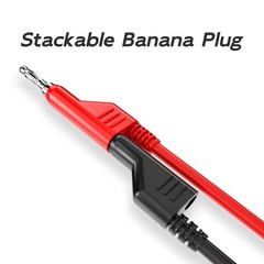 5PCS Stackable Banana to Banana Plug Test Lead Soft Cable for Multimeter