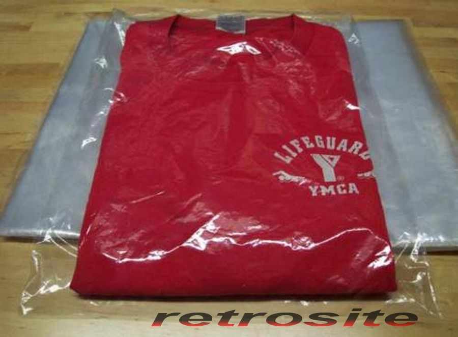 9″ x 12″ Poly Clear Plastic T-Shirt Apparel Bags 1 Mil 2″ Back Flap Lock 10-1000