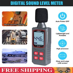 Decibel Meter, Portable Digital Noise Meter 30-130dB Sound Monitoring Tester