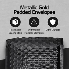 Metallic Poly Bubble Mailer Padded Envelope Shipping Bag Multiple Colors Size