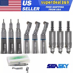 NSK Style Dental Slow Low Speed Handpiece Straight Contra Angle Air Motor 4/2H