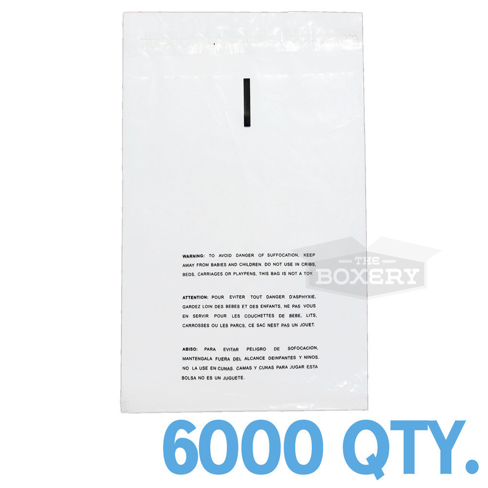 6000 8×10 Self Seal Suffocation Warning Clear Poly Bags 1.5 mil Free Shipping