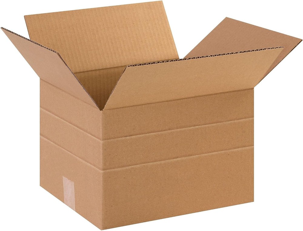 25 12″ x 10″ x 6″ Multi-Depth Corrugated Boxes