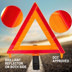 CARTMAN 3 Pack Warning Triangle DOT Approved Identical to United States FMVSS 57