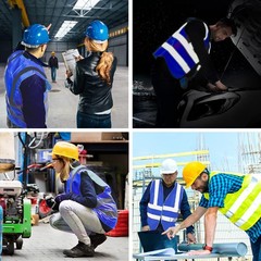 Reflective Safety Vest with Pockets High Visibility Sliver Strip for Men and …