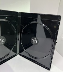 5 PCS NEW 12mm Double Blu-Ray DVD Case, Embossed Blu-Ray Logo, Black,YH28-12MM