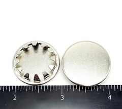 7/8” Metal Snap in Panel Plugs Bright Nickel Plated Steel Hole Cover .875 Silver