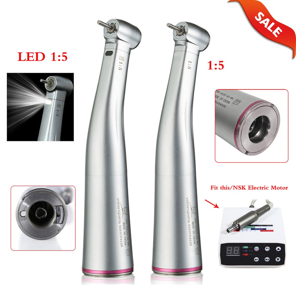 Dental 1:5 Handpiece Electric Fiber Optic /No LED Contra Angle NSK KaVo Bien Air