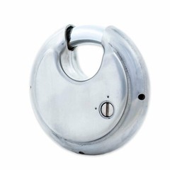 FJM SX790 Combination Disc Padlock Stainless Steel 4 Number Resettable No Keys