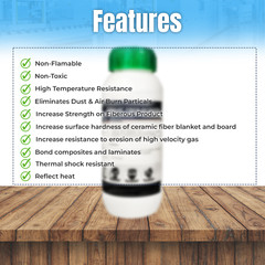 Coating for Ceramic Fiber Blanket Fireproof Insulation, 2300F – 16 Oz, Rigidizer