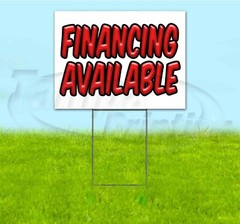 FINANCING AVAILABLE 18×24 Yard Sign WITH STAKE Corrugated Bandit USA DEALERSHIP