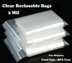300-12×12 Zippier Bags 2mil Clear 12×12 Reclosable 2 Mil Zip Seal Lock