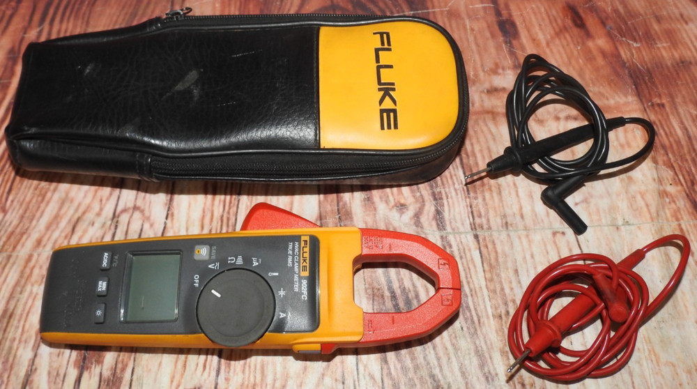Fluke 902FC True RMS AC HVAC Clamp Meter AC/DC Volt temperature Contact Meter