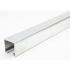 Single Channel Strut, Solid, Aluminum, Plain, None Hole Size, Silver, Fs-200 Al