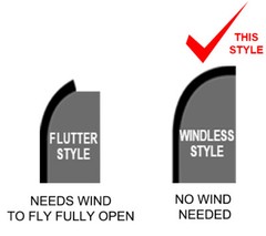 YES WE ARE OPEN – Windless Swooper Flag Feather 2.5×11.5′ Banner Sign – rf