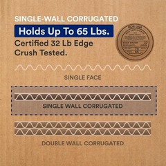Moving Boxes Medium 18″L x 14″W x 12″H 10-Pack | Corrugated Cardboard Box for S