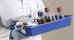 Urine Sample Storage / Collection Tray, Polystyrene, Blue/White – 1/EA