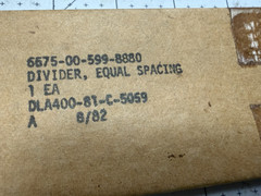 ASTRODYNE VINTAGE 6675-00599-8880 DIVIDER, EQUAL SPACING 8/82 AS SHOWN