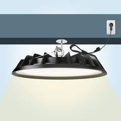 UFO LED High Bay Light 200W HighBay Light for Warehouse Factory Barn Shop 8Pack