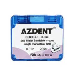 AZDENT Dental Orthodontic Bondable Buccal Tube 1st /2nd Molar Roth /MBT Non-Conv