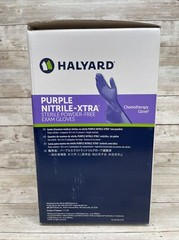 1 Box Halyard Purple Nitrile-XTRA STERILE Exam Gloves Size: XSmall Exp: 9/24