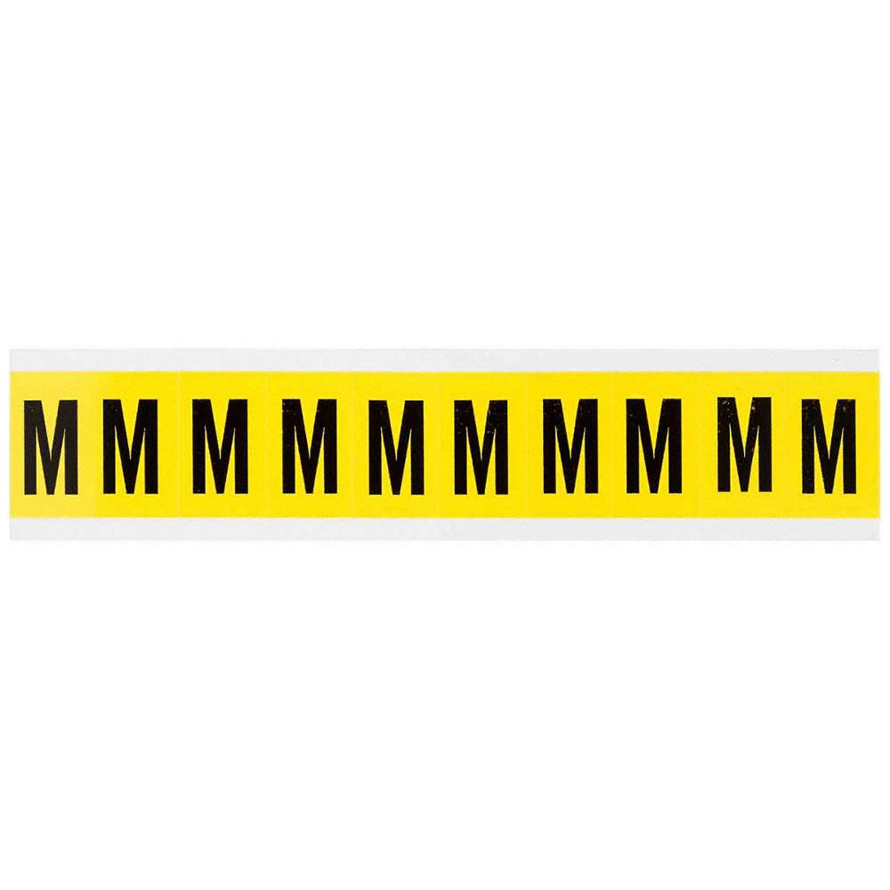 BRADY 3430-M Letter Label,M,1-1/2in.Hx7/8in.W,Vinyl 32MF86