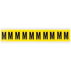BRADY 3430-M Letter Label,M,1-1/2in.Hx7/8in.W,Vinyl 32MF86