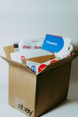 39 Ebay Branded Shipping Supplies STARTER KIT Box Large Poly Tape Tissue Postcar