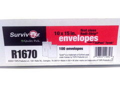 Box of 100 Survivor R1670 Tyvek USPS First Class Mailers 10″ x 15″ White NEW