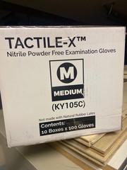 Black Nitrile Disposable Gloves Powder Latex Free size medium case of 10 boxes