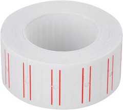 MFLABEL 10 Rolls 6000 White Price Gun Labels for Mx-5500 – with Double Red Line