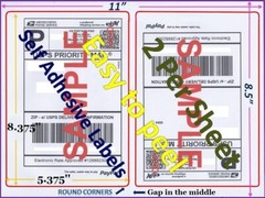 1000 / Shipping Labels / Wing Office / Premium Round Corner / Self-Adhesive