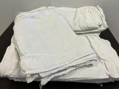 1000 PIECES NEW WHITE INDUSTRIAL SHOP RAGS CLEANING TOWELS 14×14 inches