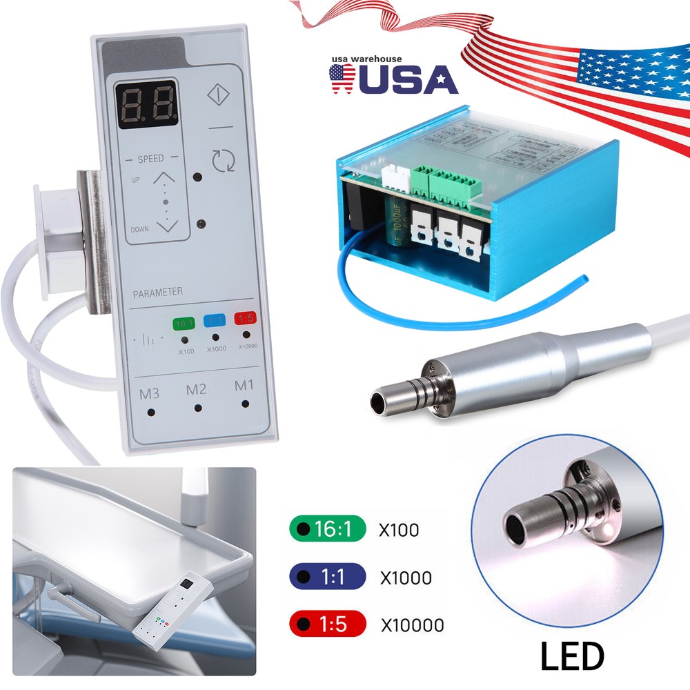 Dental LED Electric Motor Brushless Built in/1:1 1:5 LED Contra Angle Handpiece