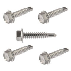 #8 Hex Washer Head Self Drilling Sheet Metal Tek Screws 410 Stainless Steel