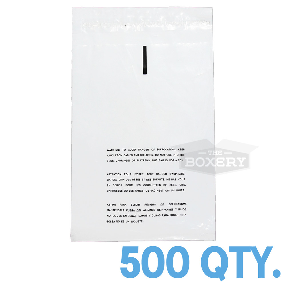500 12×17 Self Seal Suffocation Warning Clear Poly Bags 1.5 mil Free Shipping