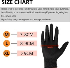First Glove Black Industrial Disposable Nitrile Gloves 6 Mil Latex & Powder Free