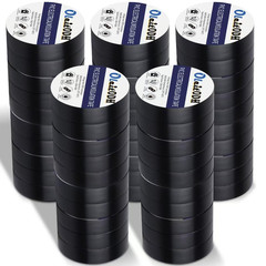 100 Rolls Black Electrical Tape Bulk 3/4 Inch X 66Ft, Waterproof Vinyl Electric