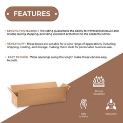 28 x 10 x 10″ Long Corrugated Boxes, ECT-32 Brown Shipping Boxes 25/Bundle