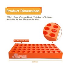 PEKYBIO Vial Racks for 4ml Vials, 50 Holes Sample Bottles Rack, Φ16mm, Pack o…