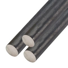 0.500 (1/2 inch) x 12 inches (3 Pack), A36 Carbon Steel Round Rod, Hot Rolled