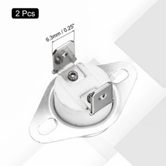 2Pcs KSD301 Thermostat 160℃/320°F 16A N.C Temperature Switch