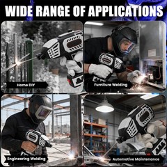 Handheld Welding Machine 110V 20-150Amp Portable ARC Welder Gun w/ 20x Rods Grey