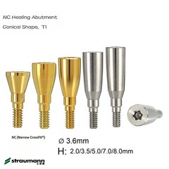 5Pcs Titanium Dental NC/RC Healing Abutment Closure Cap Fit Straumann B0ne Level