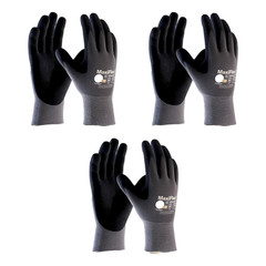 PIP 34-874 Large G-Tek Ultimate Nylon Nitrile Coated Work Gloves Black Seamless