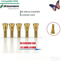 US 5Pc Fit Straumann Titanium NC Healing Abutment & Closure Cover Cap ITI BL/BLT