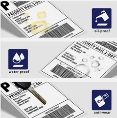 4″x6″ Fanfold Direct Thermal Shipping Labels for Zebra and Rollo 500 PCS